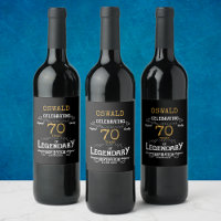 70e anniversaire Black Gold Legendary Funny