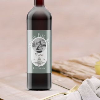 Étiquette Pour Bouteilles De Vin 70e anniversaire Faux personnalisable Vintage
