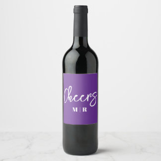 Étiquette Pour Bouteilles De Vin À votre santé violet