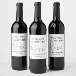 Étiquette Pour Bouteilles De Vin Accepterez-Vous Ce Étiquette De Vins Rose ?