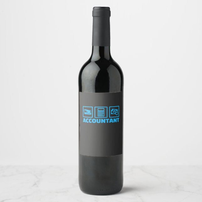 Étiquette Pour Bouteilles De Vin Accountant Life (Devant)