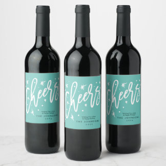 Étiquette Pour Bouteilles De Vin Accueil de vacances moderne | Cadeau client voisin