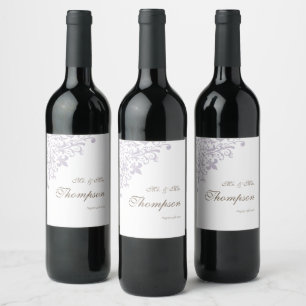 Étiquette Pour Bouteilles De Vin Accueil Mariage Fleur de Lis