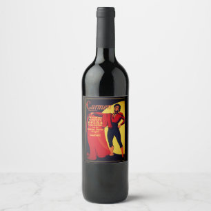 Étiquette Pour Bouteilles De Vin Affiche de l'opéra Carmen