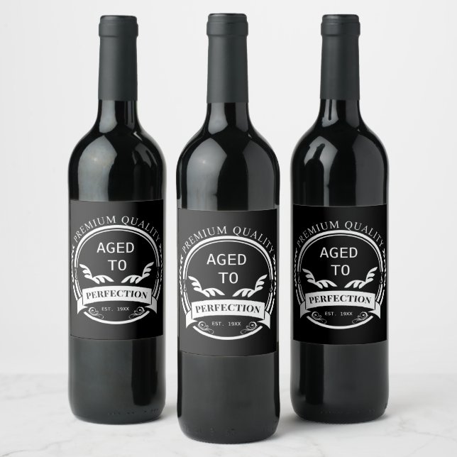 Étiquette Pour Bouteilles De Vin Âgé à la perfection (Bouteilles)
