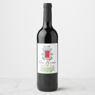 Étiquette Pour Bouteilles De Vin Agent immobilier merci nouveau cadeau maison