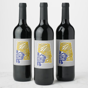 Étiquette Pour Bouteilles De Vin Alabama surnom Word Art