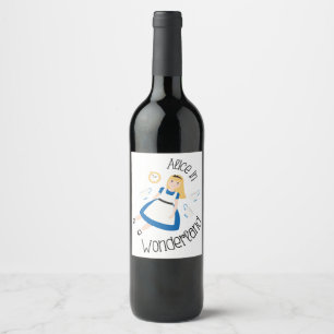 Étiquette Pour Bouteilles De Vin Alice Au Pays Des Merveilles