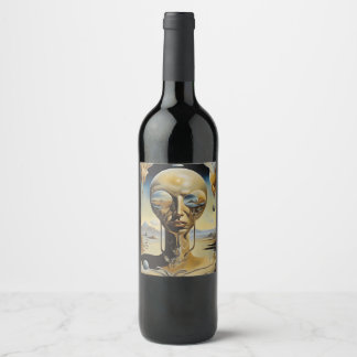 Étiquette Pour Bouteilles De Vin Alien étiquette à vin personnalisé