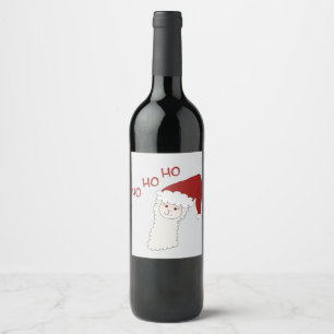 Étiquette Pour Bouteilles De Vin Alpaka Noël Alpaca Lama