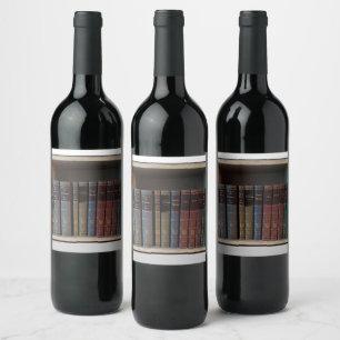 Étiquette Pour Bouteilles De Vin Amateur de livres personnalisé