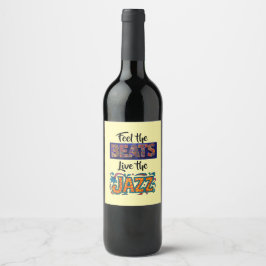 Étiquette Pour Bouteilles De Vin amateur de musique jazz