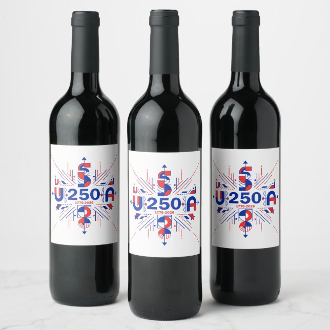 Étiquette Pour Bouteilles De Vin America’s 250th anniversary (Bouteilles)