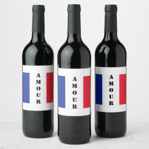 ÉTIQUETTE POUR BOUTEILLES DE VIN AMOUR