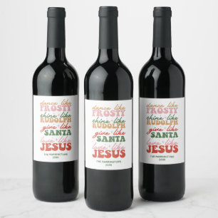 Étiquette Pour Bouteilles De Vin Amour Comme Jésus Noël Religieux