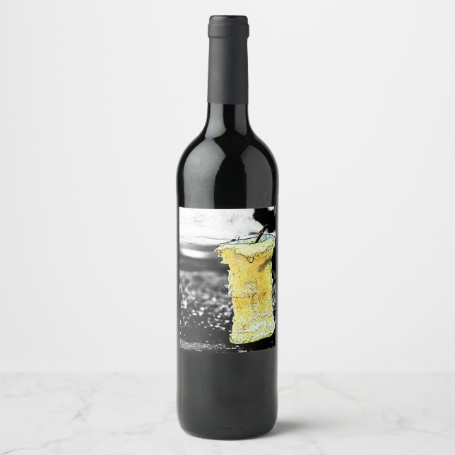 Étiquette Pour Bouteilles De Vin Ancienne pomme (Devant)