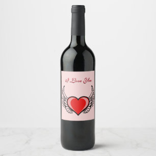Étiquette Pour Bouteilles De Vin Angel Heart