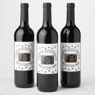 Étiquette Pour Bouteilles De Vin Anniversaire de mon chien