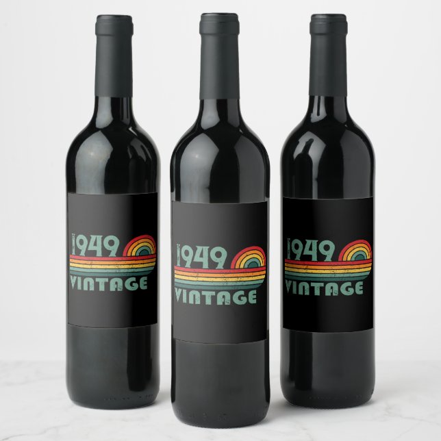 Étiquette Pour Bouteilles De Vin Anniversaire personnalisé 75 ans (Bouteilles)