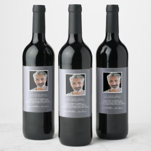Étiquette Pour Bouteilles De Vin Anniversaire photo fun facts bio fun guy argent fo