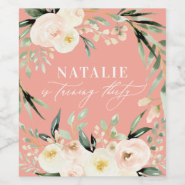 Étiquette Pour Bouteilles De Vin Appréciation de la fête de 30e anniversaire de l'a