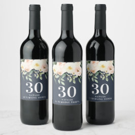 Étiquette Pour Bouteilles De Vin Appréciation de la fête de 30e anniversaire de l'a