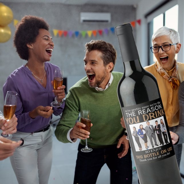 Étiquette Pour Bouteilles De Vin Apréciation du patron Photo RAISONS VOUS BOIRE (Créateur téléchargé)