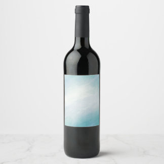 Étiquette Pour Bouteilles De Vin Aquarelle bleue