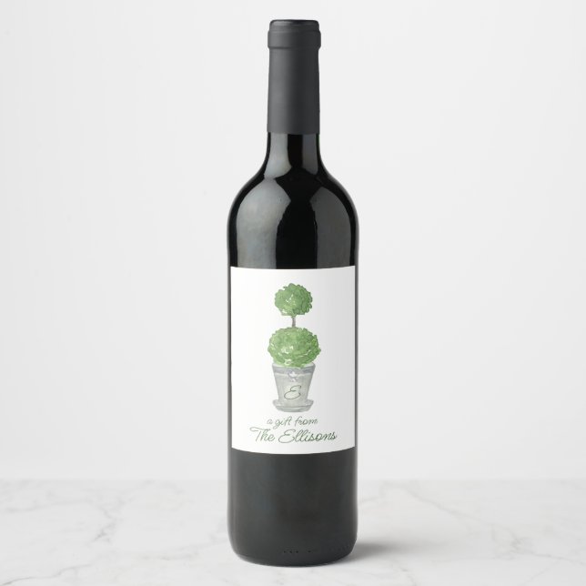 Étiquette Pour Bouteilles De Vin Aquarelle de la nuance (Devant)
