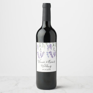 Étiquette Pour Bouteilles De Vin Aquarelle de lavande Floral