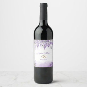 Étiquette Pour Bouteilles De Vin Aquarelle Lavander