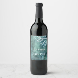 Étiquette Pour Bouteilles De Vin Aquarelle minimaliste invitation magnolia