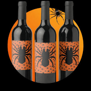 Étiquette Pour Bouteilles De Vin Araignées déplaisantes
