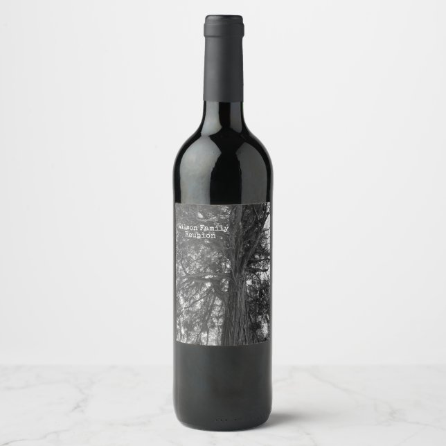 Étiquette Pour Bouteilles De Vin Arbre à Yosemite (Devant)