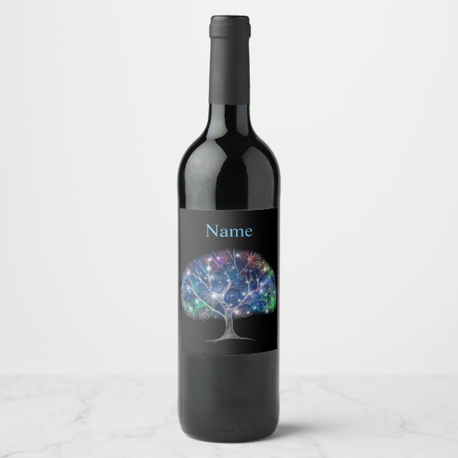 Étiquette Pour Bouteilles De Vin Arbre tourbillonnant Thunder_Cove (Devant)