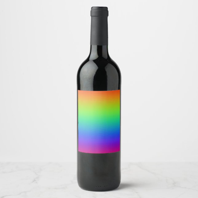 Étiquette Pour Bouteilles De Vin Arc-en-ciel (Devant)