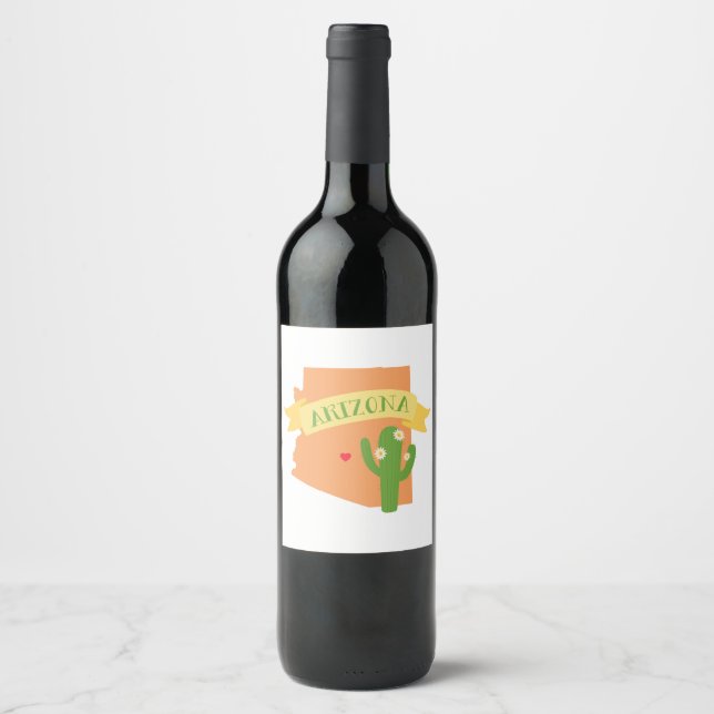 Étiquette Pour Bouteilles De Vin Arizona (Devant)