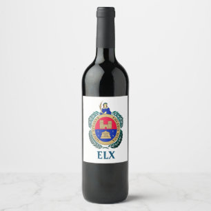 Étiquette Pour Bouteilles De Vin Armoiries d'Elche, ESPAGNE