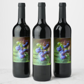 Étiquette Pour Bouteilles De Vin Art élégant