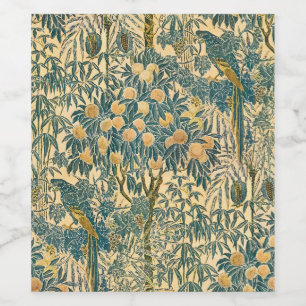 Étiquette Pour Bouteilles De Vin Art vintage de Walter Crane représentant un ara et
