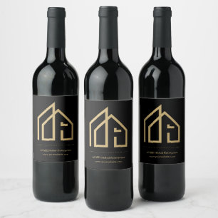 Étiquette Pour Bouteilles De Vin Articles promotionnels Immobilier moderne