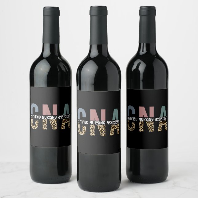 Étiquette Pour Bouteilles De Vin Assistant infirmier certifié de l'AIIC Cheetah Imp (Bouteilles)