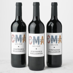 Étiquette Pour Bouteilles De Vin Assistant Médicale certifié CMA personnalisé