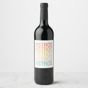 Étiquette Pour Bouteilles De Vin Astros de Women