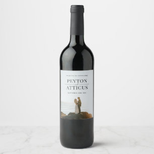 Étiquette Pour Bouteilles De Vin Atmosphère Elégant Couple's Names