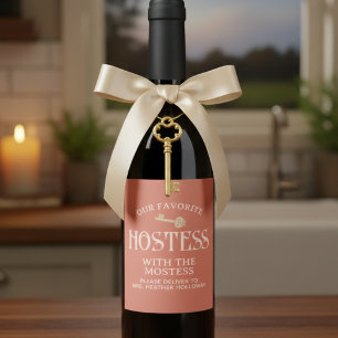 Étiquette Pour Bouteilles De Vin Auberges personnalisées avec le cadeau de script d