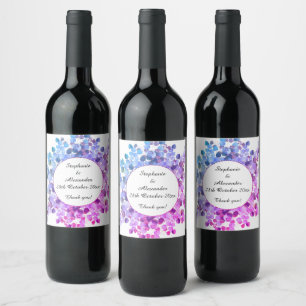 Étiquette Pour Bouteilles De Vin Automne blanc pourpre Eucalyptus Botanique