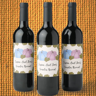 Étiquette Pour Bouteilles De Vin Automne Genre Révéler Petit Thème Citrouille