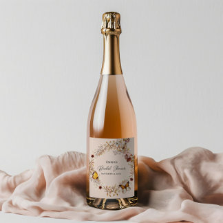 Étiquette Pour Bouteilles De Vin Autumn Wildflower Watercolor Wine Label Set