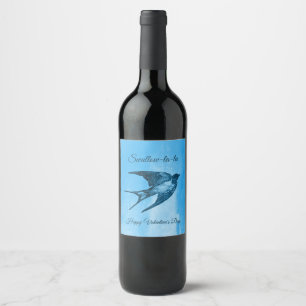 Étiquette Pour Bouteilles De Vin Avalez la naughty Valentine's Day